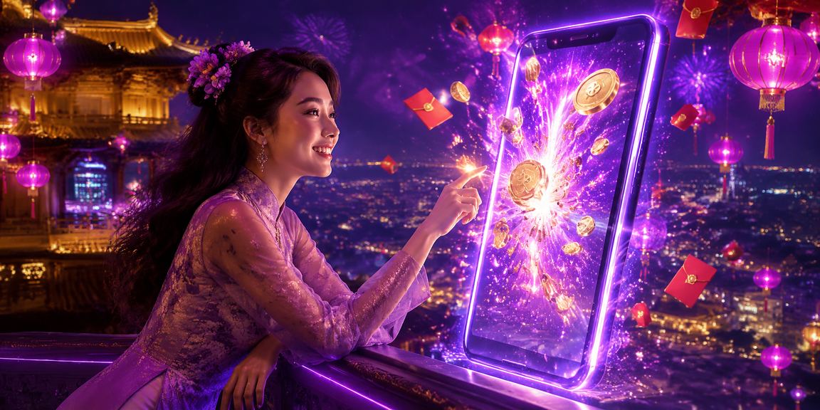 Phong bì đỏ may mắn và đèn lồng Huế trong mùa lễ hội khuyến mãi